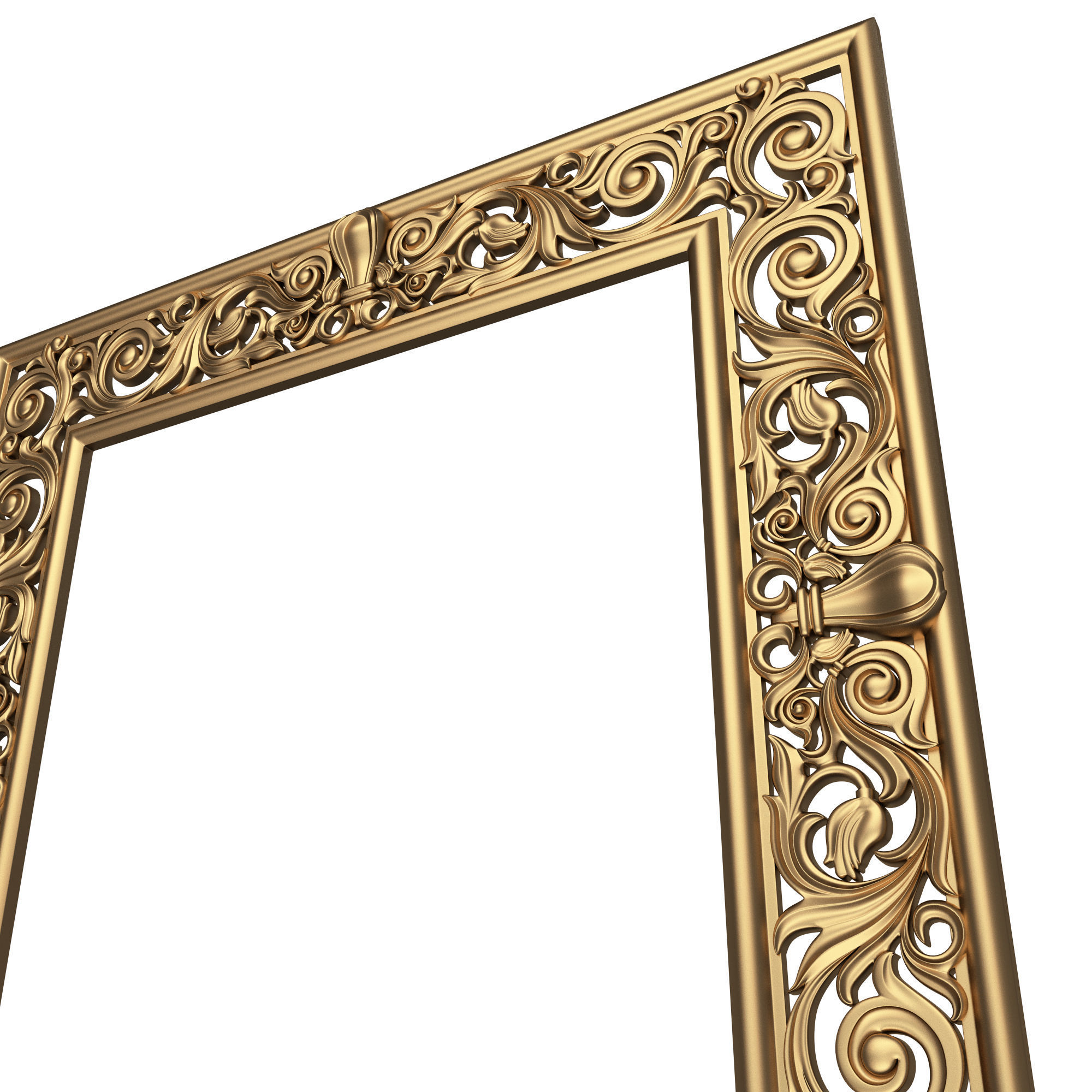 Classic Frame and Mirror 066 Low-poly 3D model_4