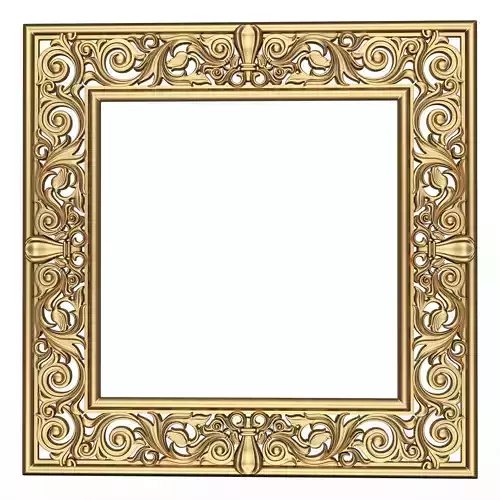 Classic Frame and Mirror 066 Low-poly 3D model