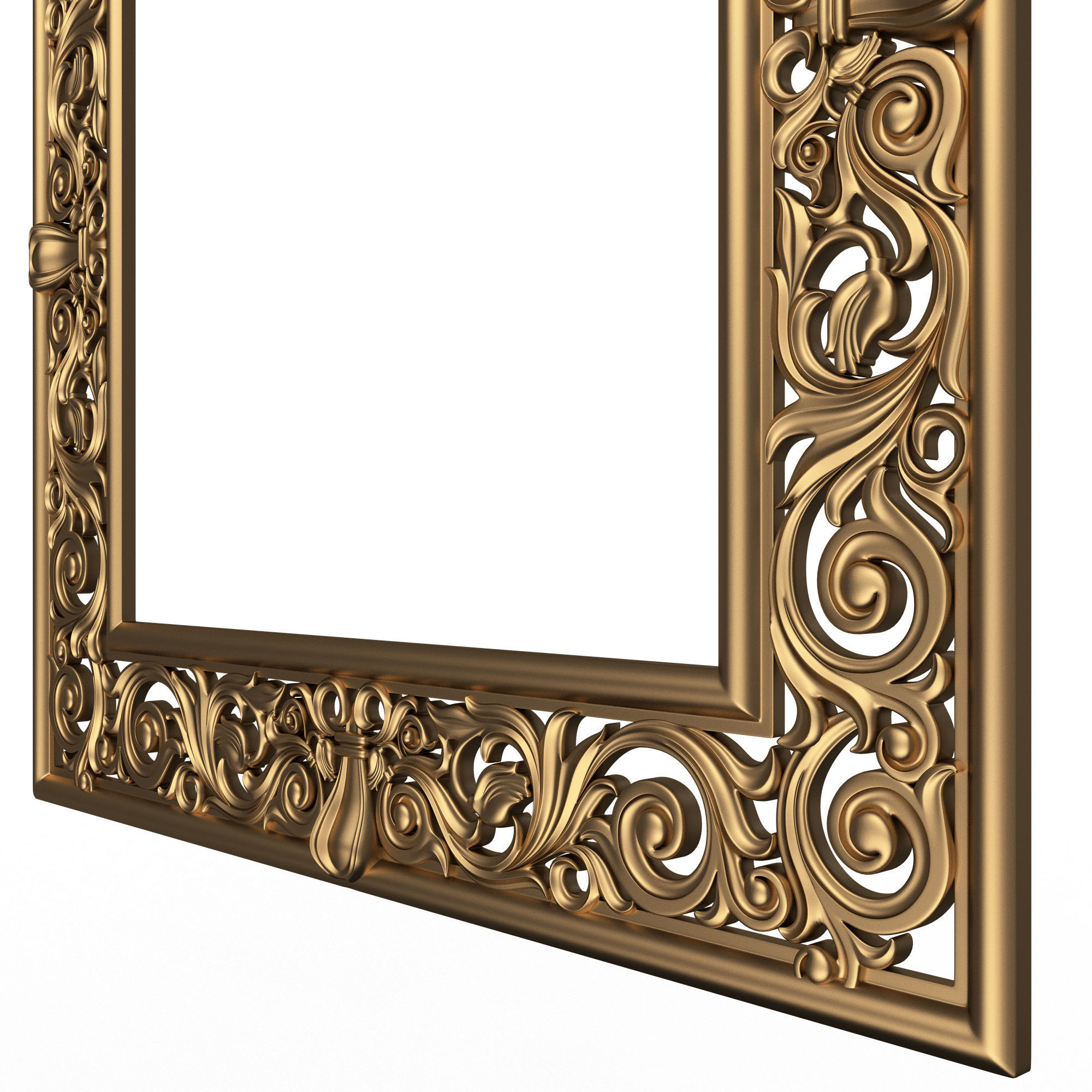 Classic Frame and Mirror 066 Low-poly 3D model_2