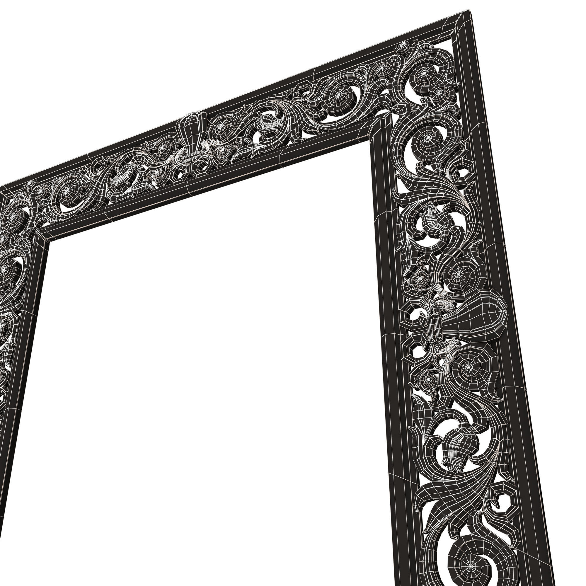 Classic Frame and Mirror 066 Low-poly 3D model_16