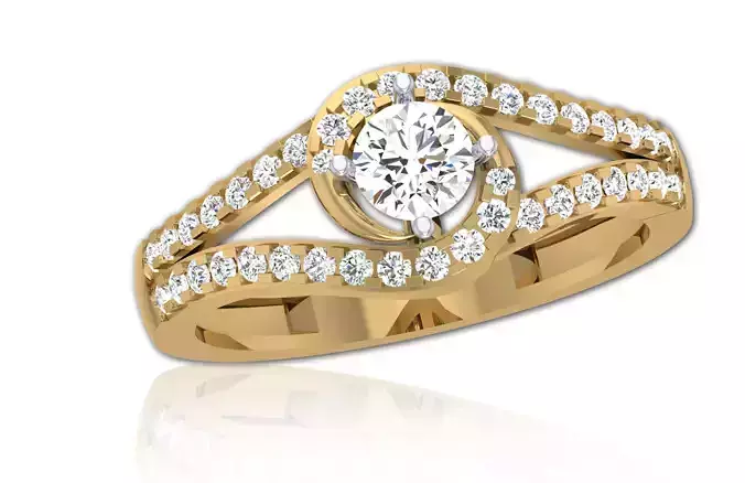 Solitaire Diamond Women Engagement Ring Jewelry