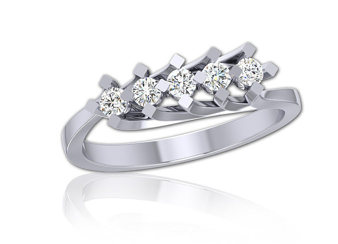 Solitaire Diamond Women Fashion Ring  Jewelry 3D print model