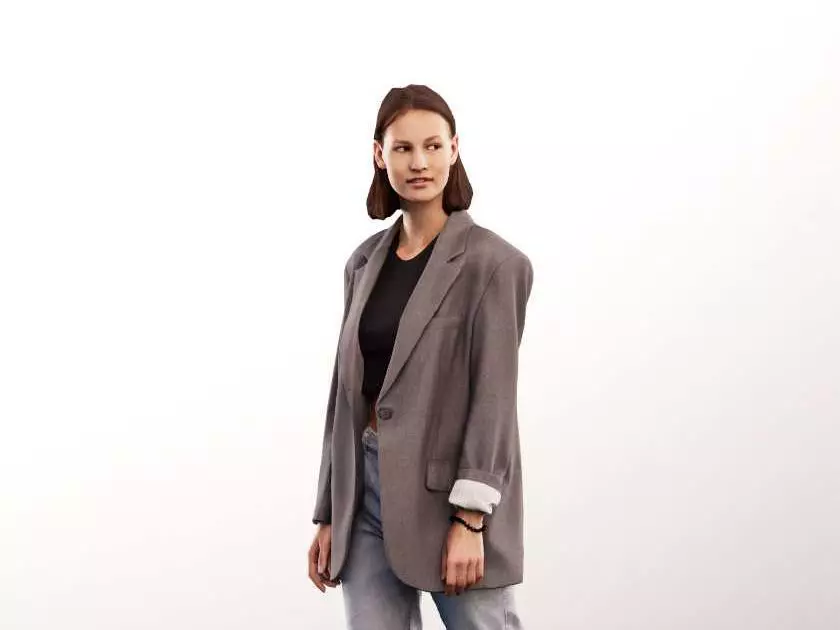 Chiara 13220 - Young Business Woman Walking Low-poly 3D model_0