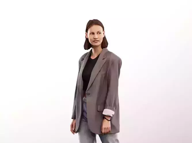Chiara 13220 - Young Business Woman Walking Low-poly 3D model