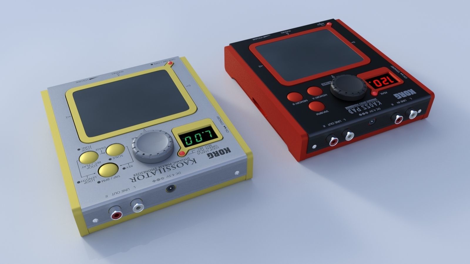 Korg Kaossilator and Mini KP 3D model_2
