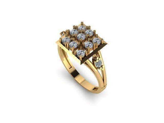 fancy ring for daimond 3D print model