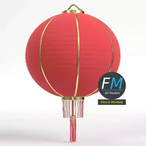 Chinese lantern mockup 3D model