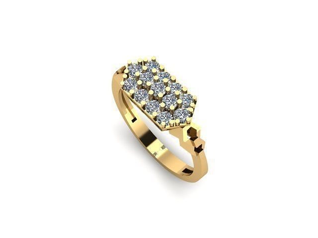 woman ring for daimonds 3D print model
