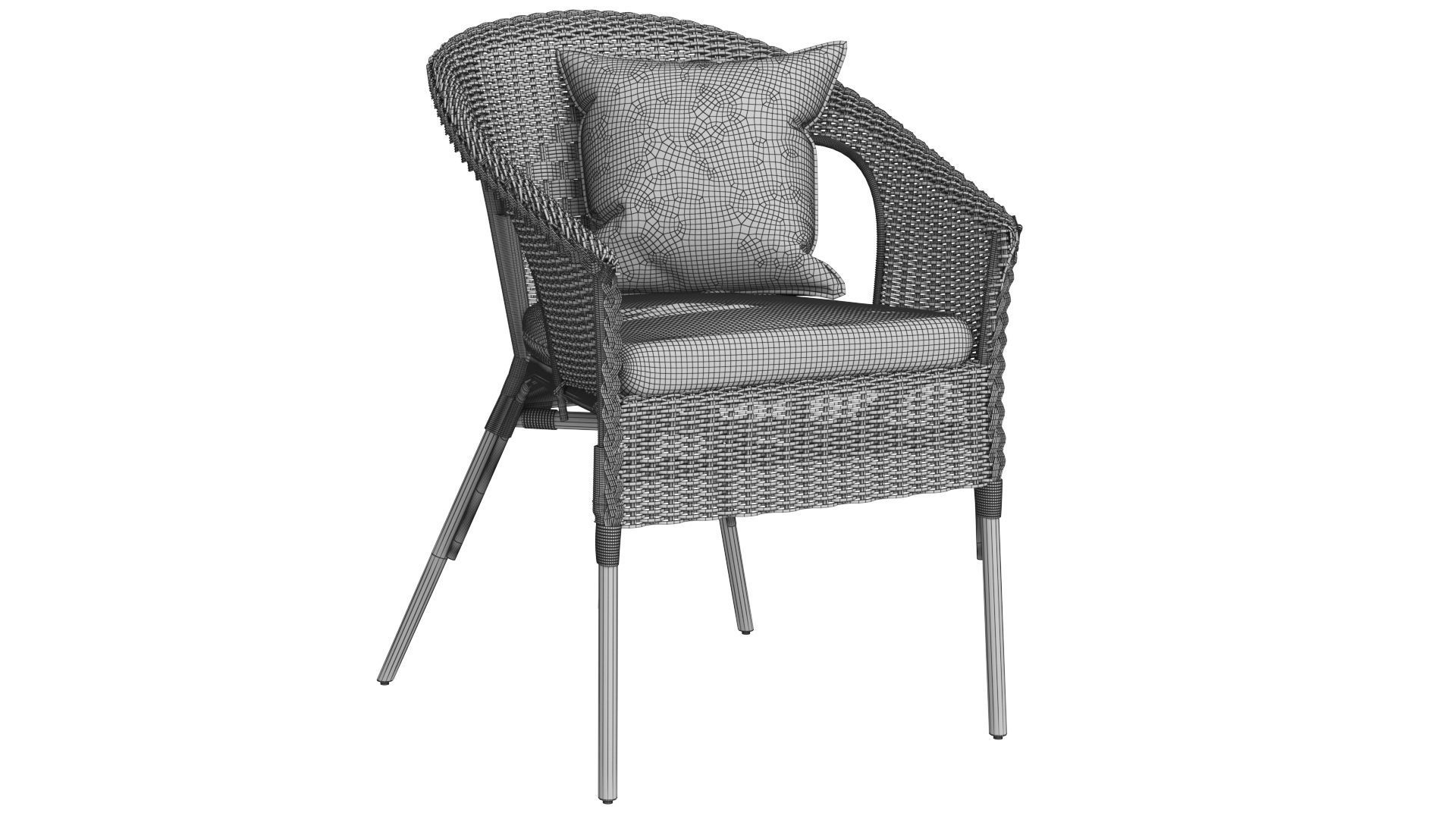 IKEA Agen Chair with Cushion 3D model_7