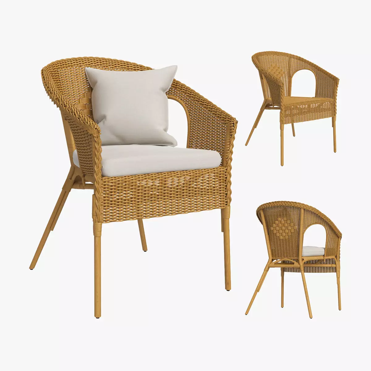 IKEA Agen Chair with Cushion 3D model_0