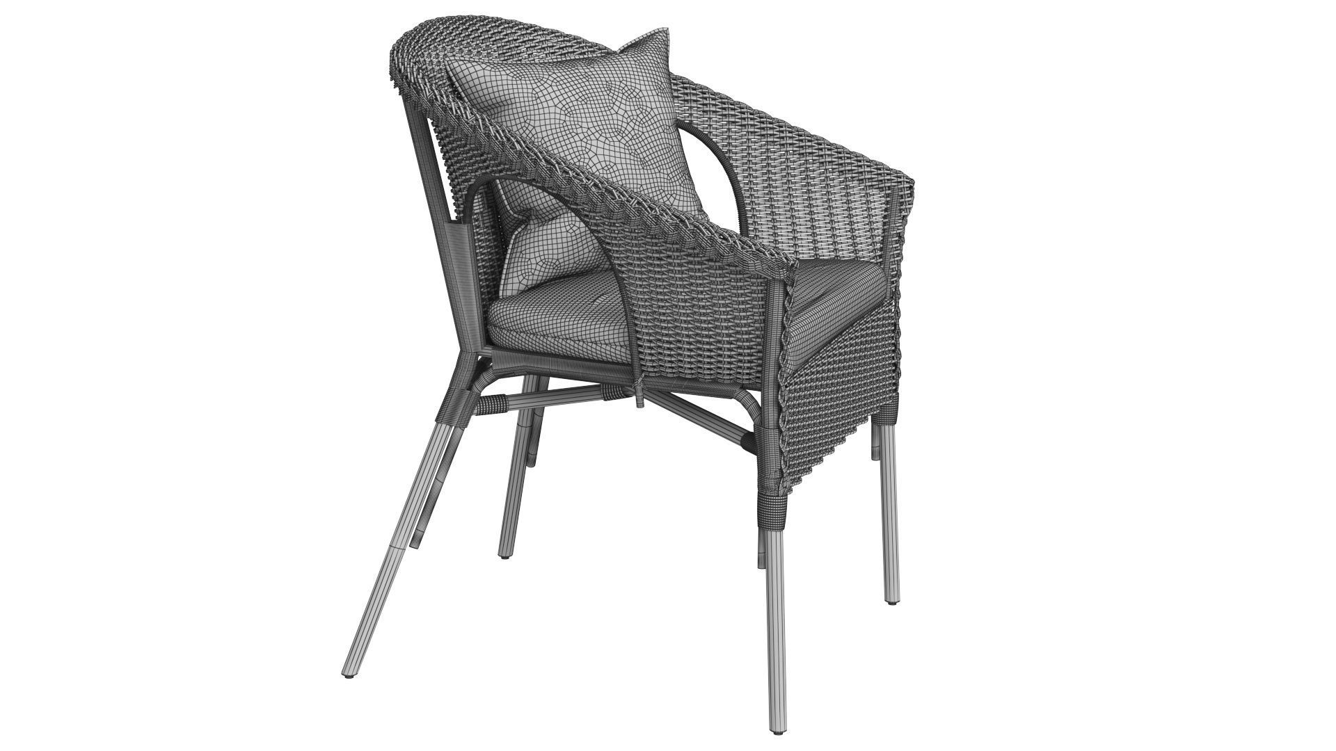 IKEA Agen Chair with Cushion 3D model_8