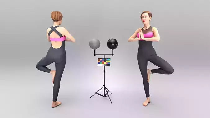 Woman in yoga pose 409