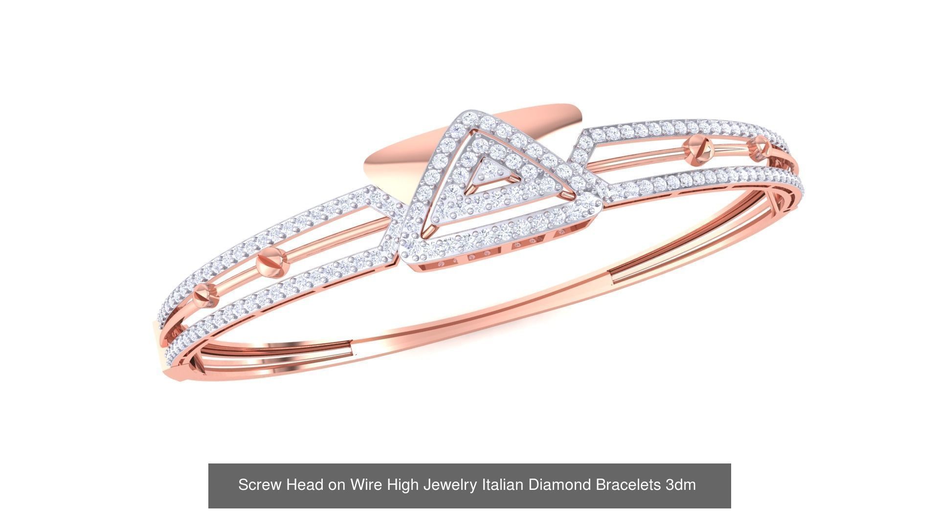 128 High Jewelry Italian Diamond Bracelets 3dm stl 3D Model Collection_125
