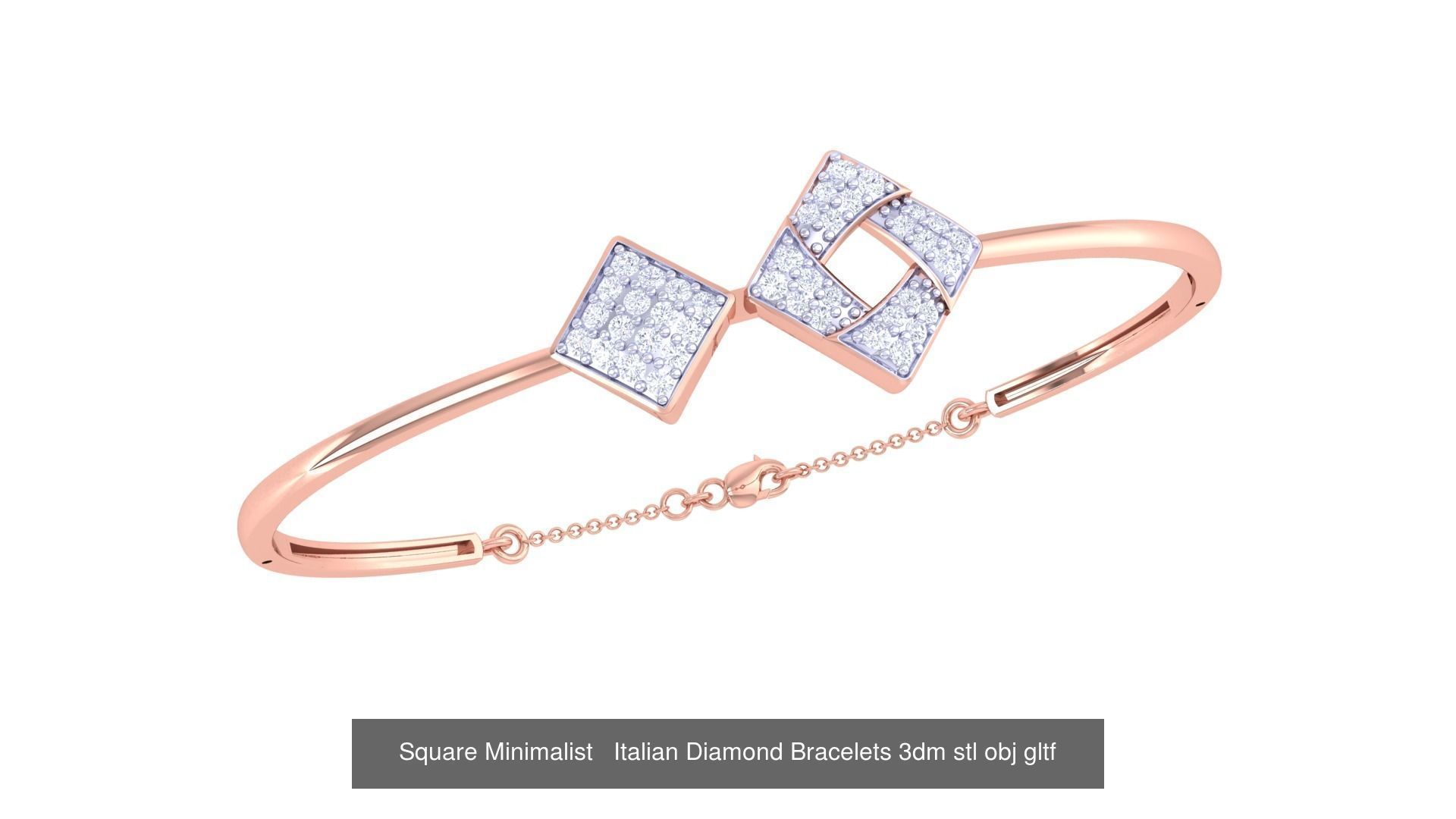 128 High Jewelry Italian Diamond Bracelets 3dm stl 3D Model Collection_32