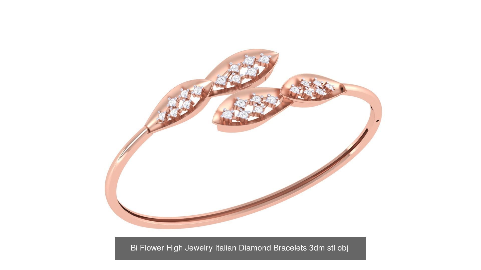 128 High Jewelry Italian Diamond Bracelets 3dm stl 3D Model Collection_94