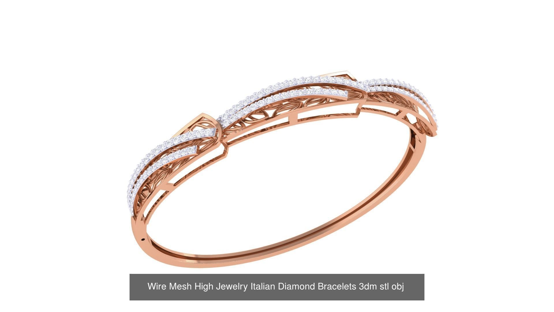 128 High Jewelry Italian Diamond Bracelets 3dm stl 3D Model Collection_101