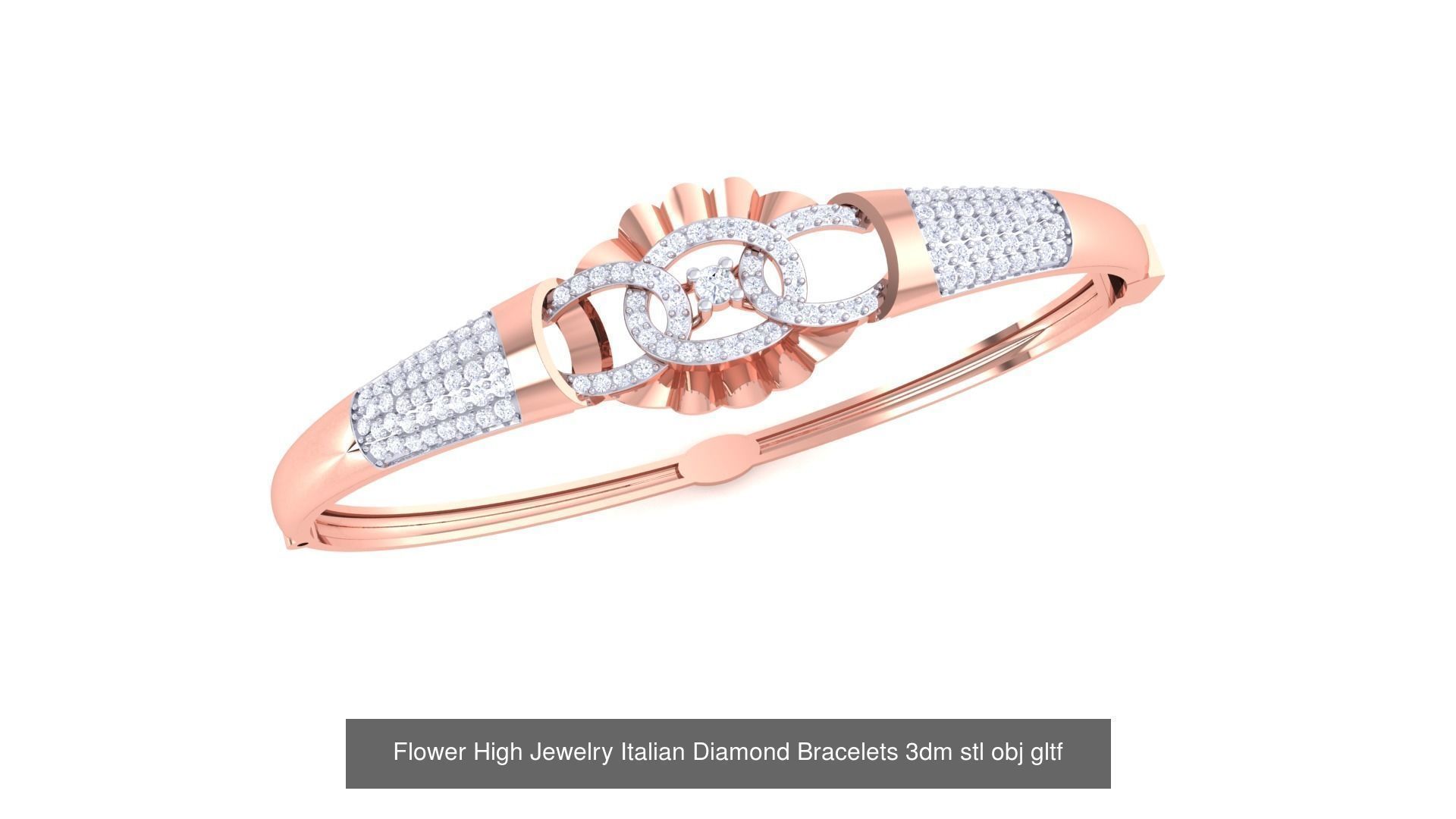 128 High Jewelry Italian Diamond Bracelets 3dm stl 3D Model Collection_126