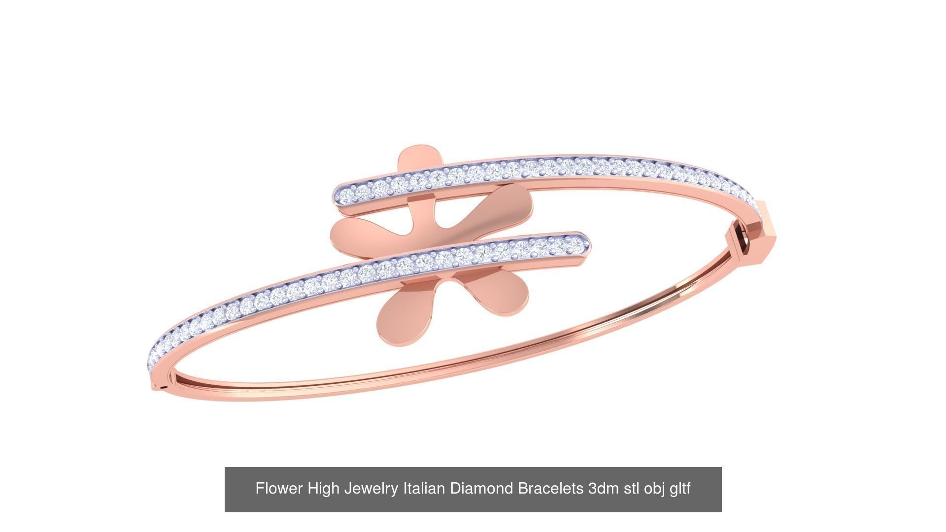 128 High Jewelry Italian Diamond Bracelets 3dm stl 3D Model Collection_50