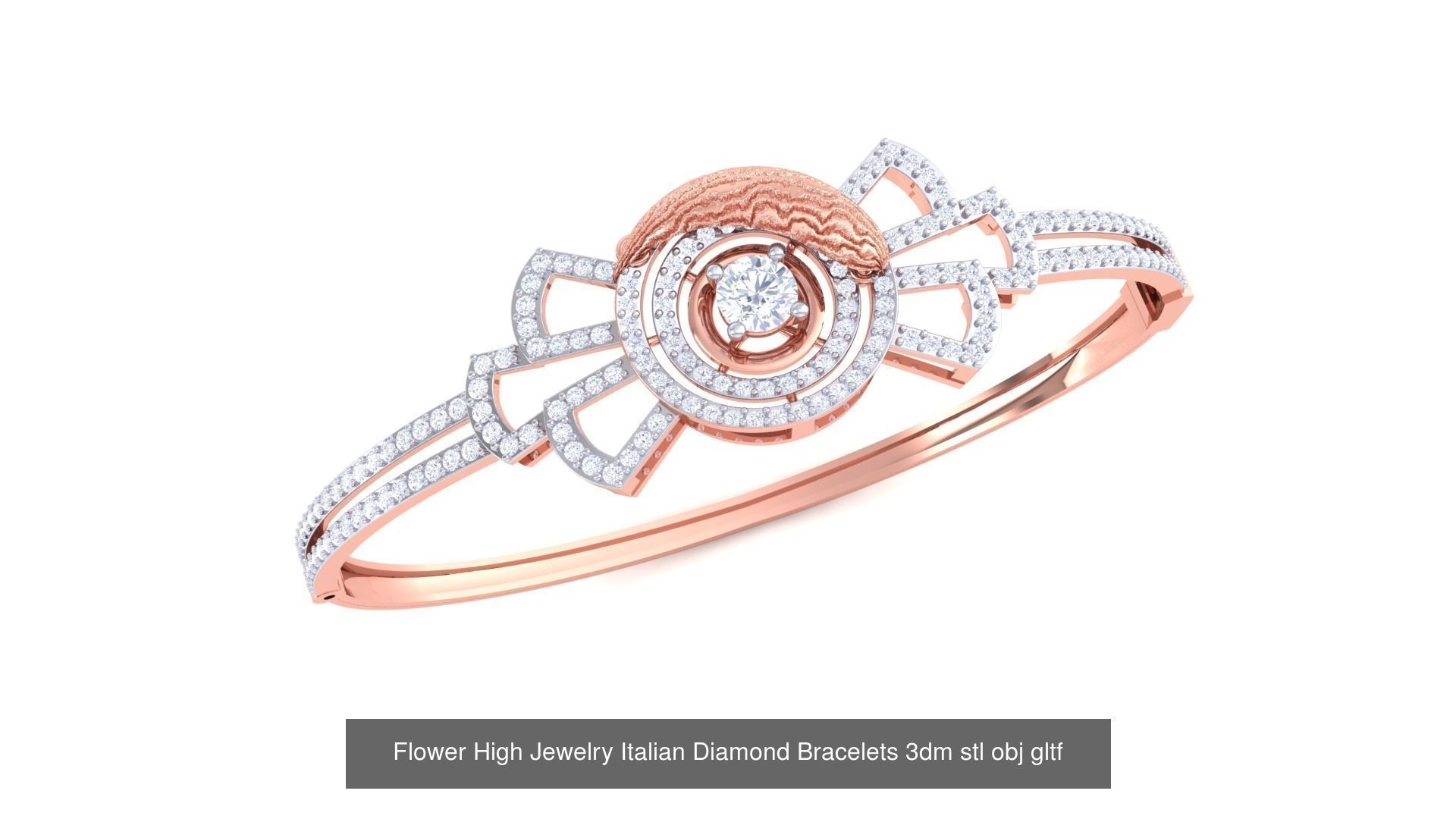 128 High Jewelry Italian Diamond Bracelets 3dm stl 3D Model Collection_116