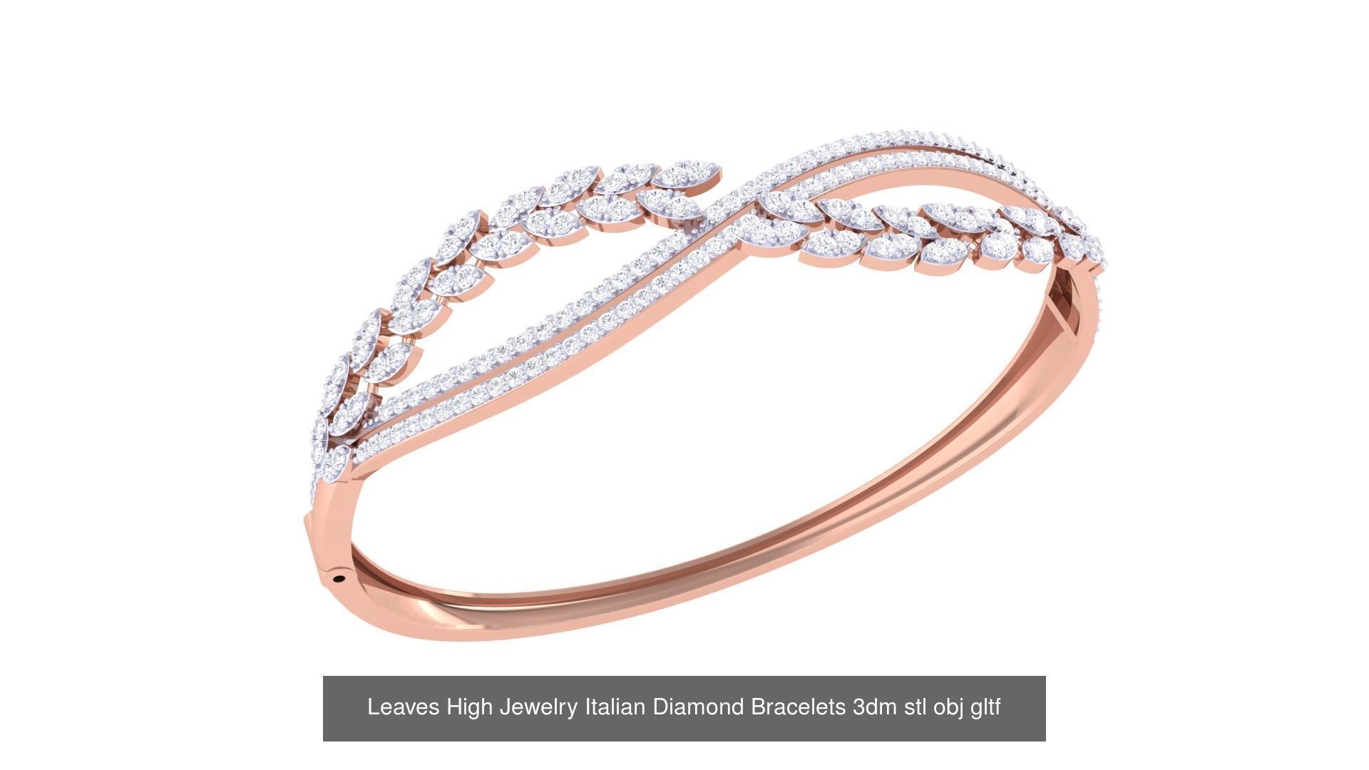 128 High Jewelry Italian Diamond Bracelets 3dm stl 3D Model Collection_98