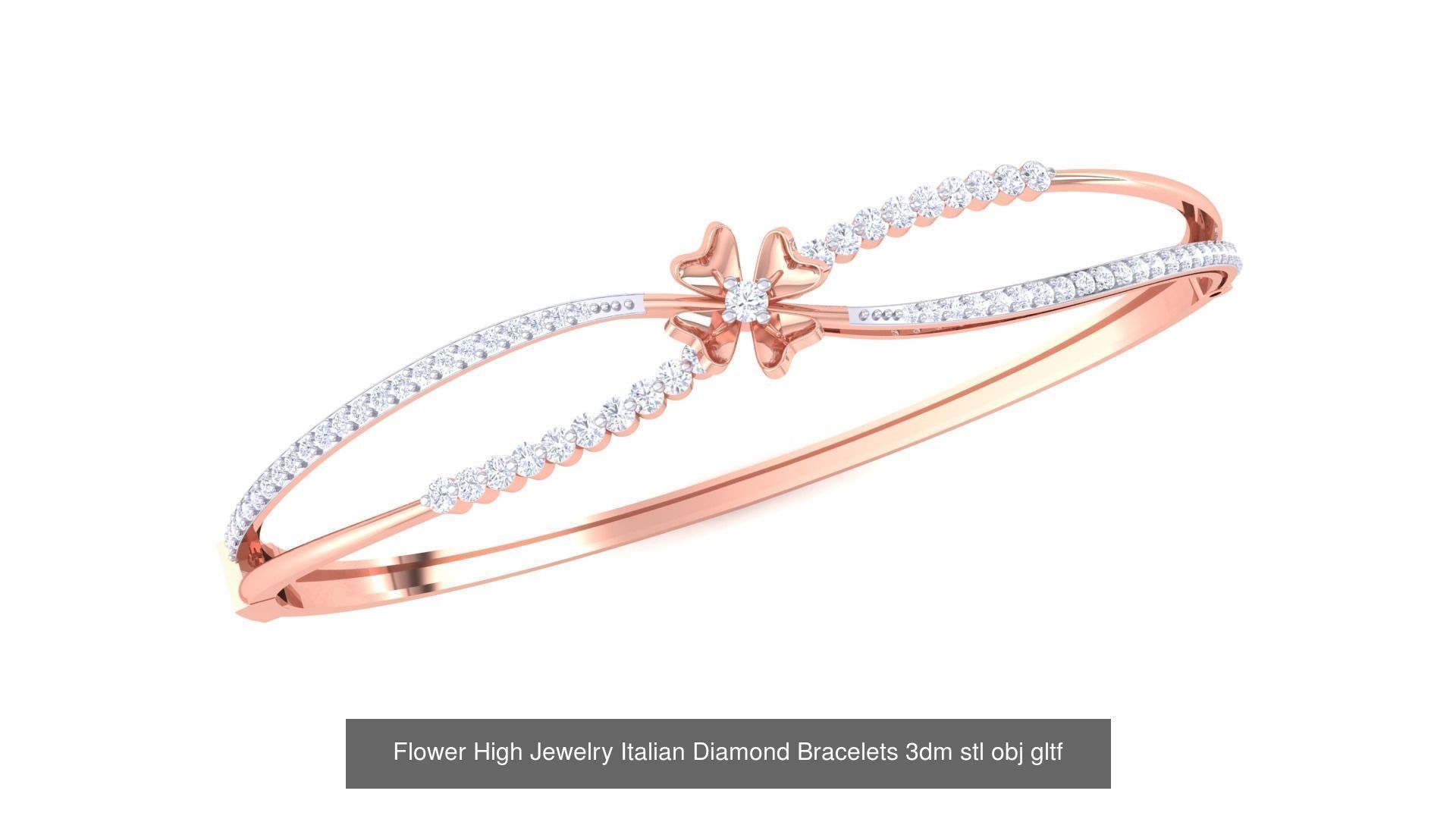128 High Jewelry Italian Diamond Bracelets 3dm stl 3D Model Collection_131