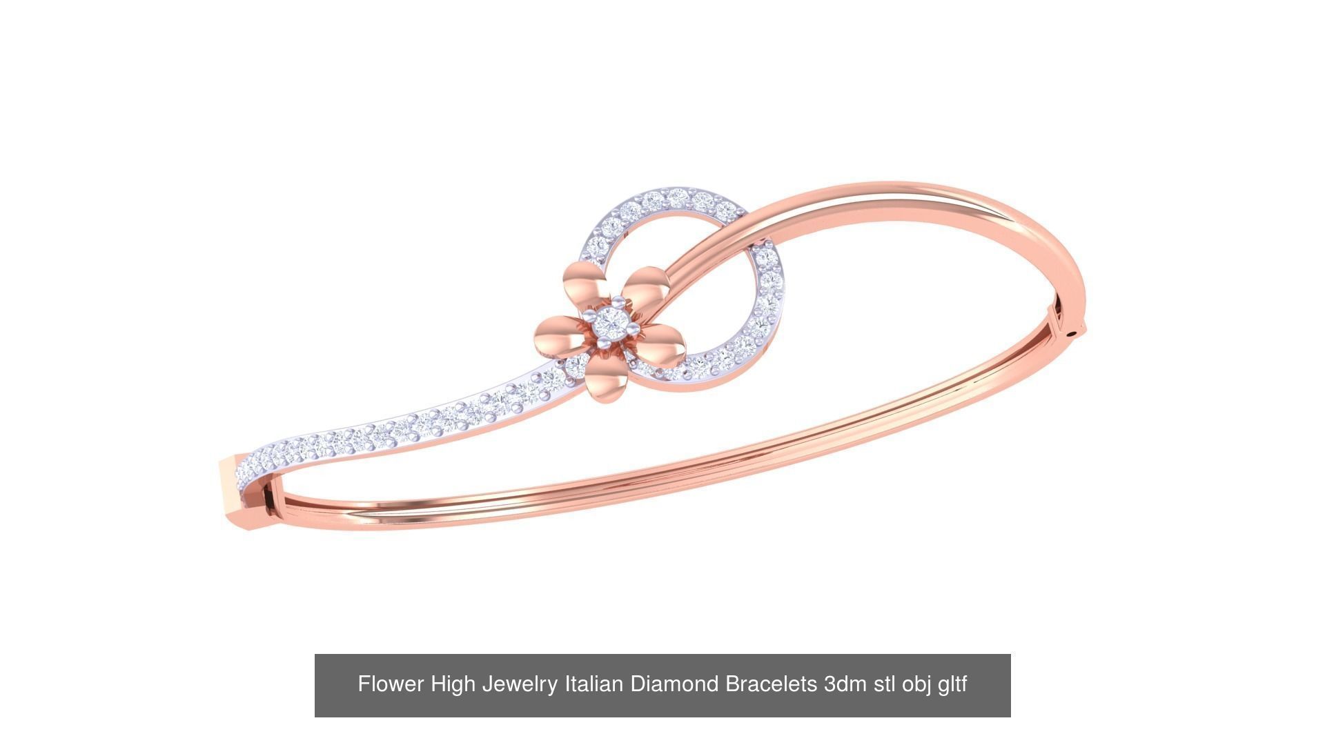 128 High Jewelry Italian Diamond Bracelets 3dm stl 3D Model Collection_49