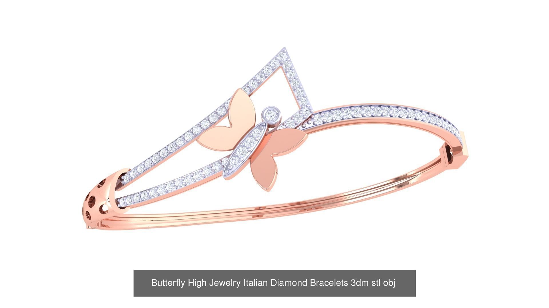 128 High Jewelry Italian Diamond Bracelets 3dm stl 3D Model Collection_48