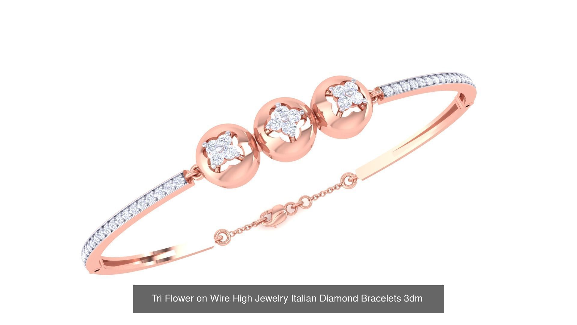 128 High Jewelry Italian Diamond Bracelets 3dm stl 3D Model Collection_118