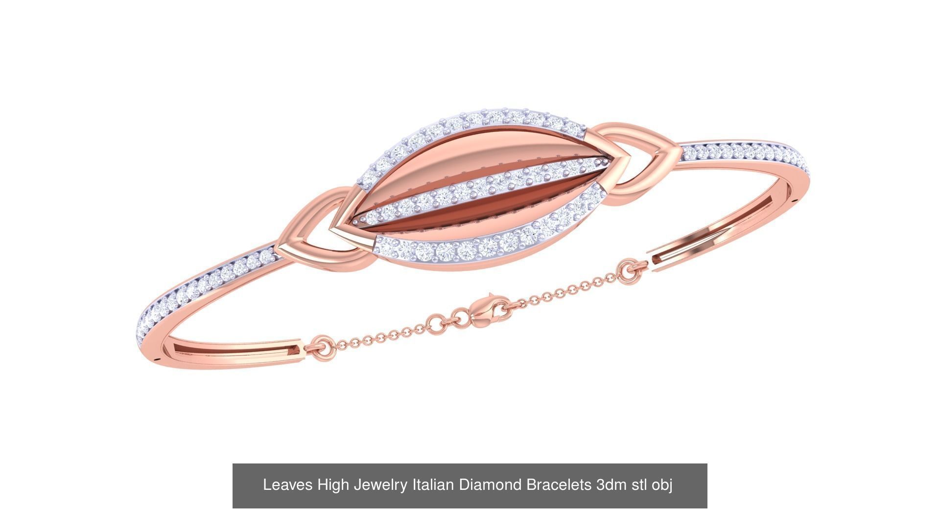 128 High Jewelry Italian Diamond Bracelets 3dm stl 3D Model Collection_25