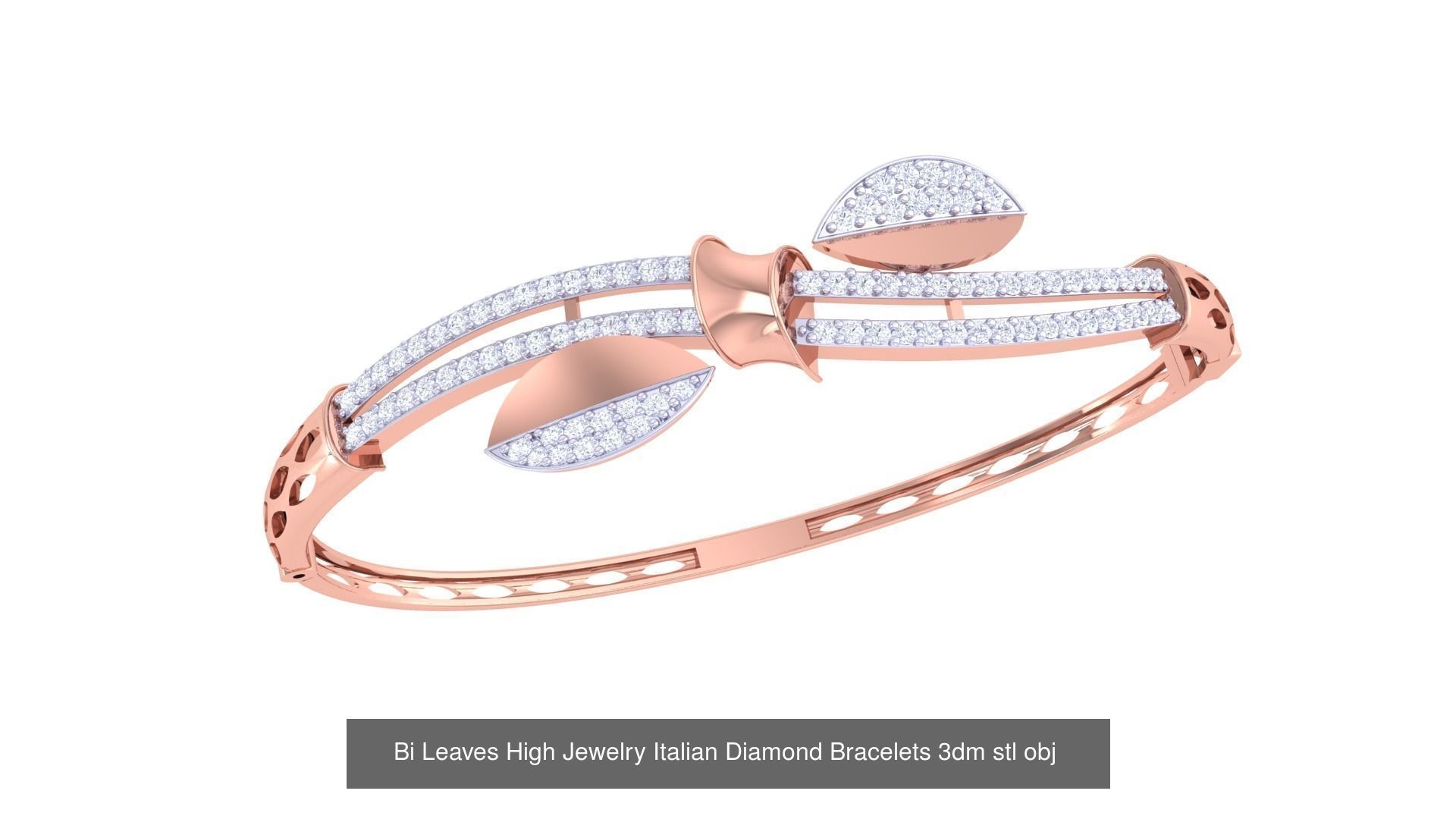 128 High Jewelry Italian Diamond Bracelets 3dm stl 3D Model Collection_20