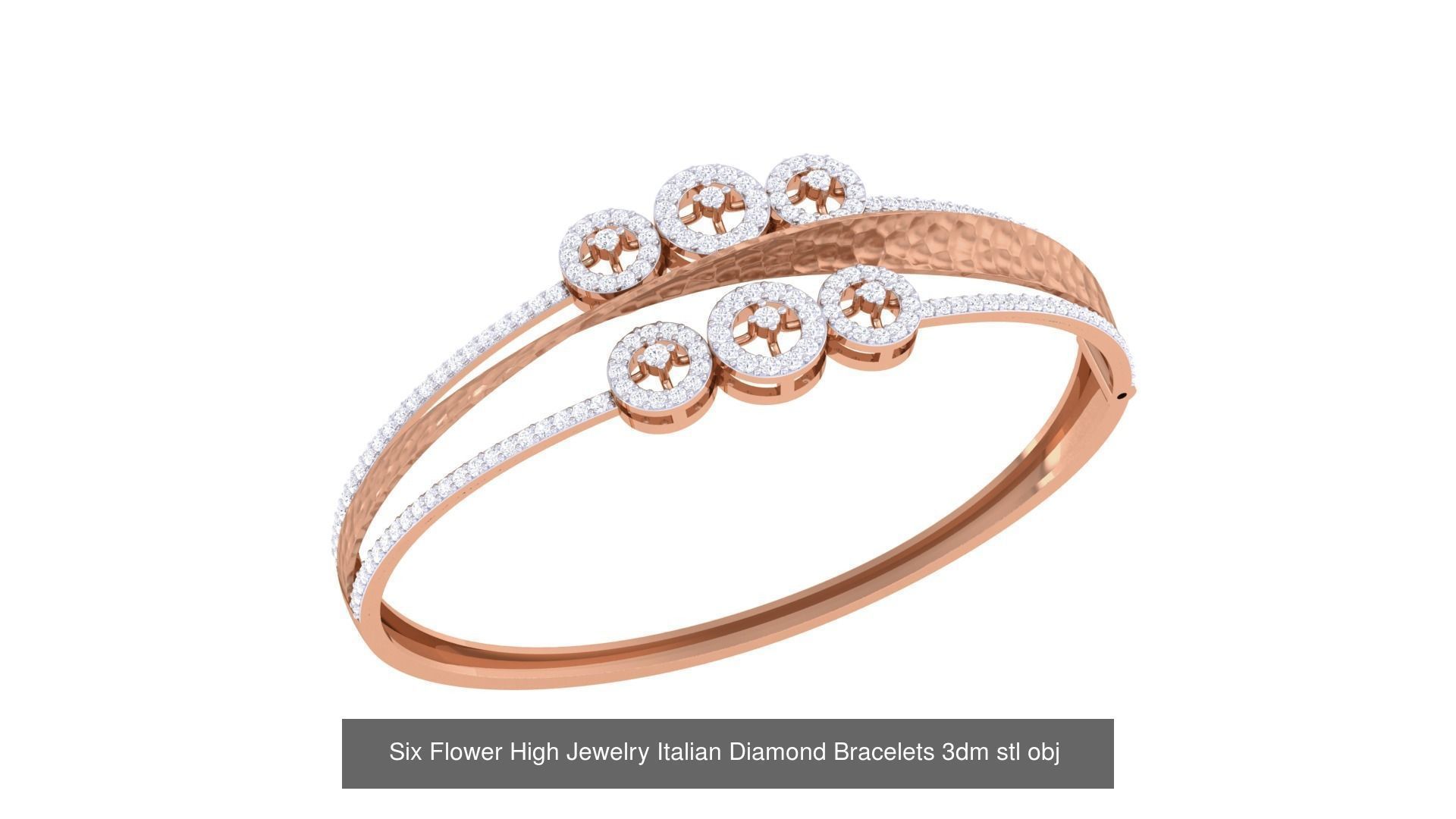 128 High Jewelry Italian Diamond Bracelets 3dm stl 3D Model Collection_79