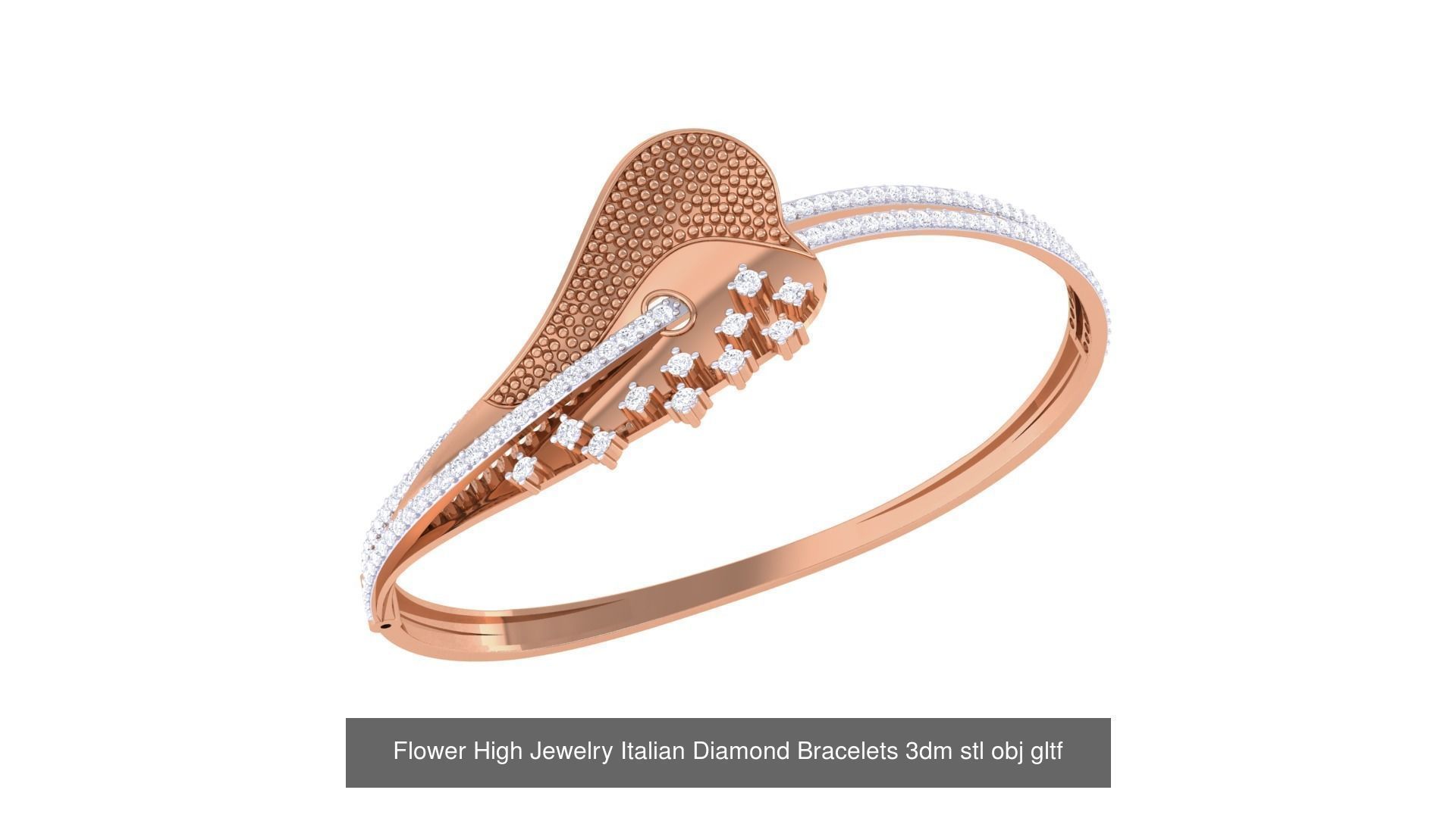 128 High Jewelry Italian Diamond Bracelets 3dm stl 3D Model Collection_72