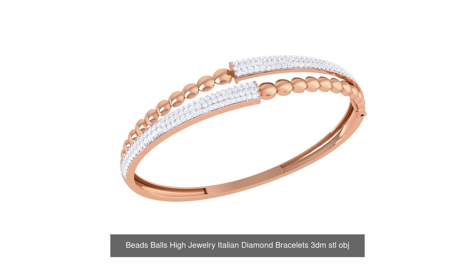 128 High Jewelry Italian Diamond Bracelets 3dm stl 3D Model Collection_83