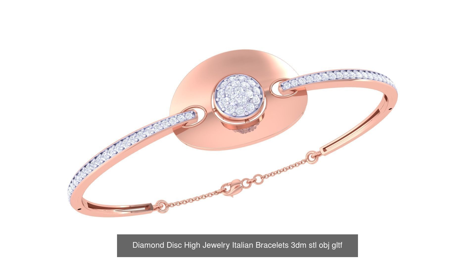 128 High Jewelry Italian Diamond Bracelets 3dm stl 3D Model Collection_31