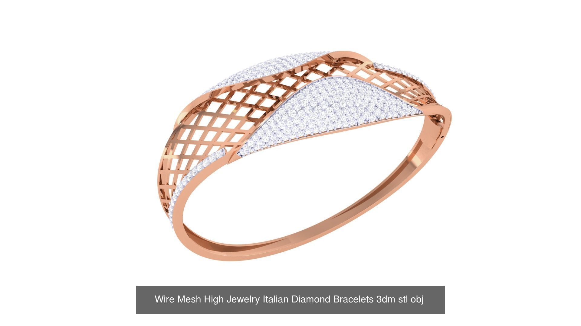 128 High Jewelry Italian Diamond Bracelets 3dm stl 3D Model Collection_71