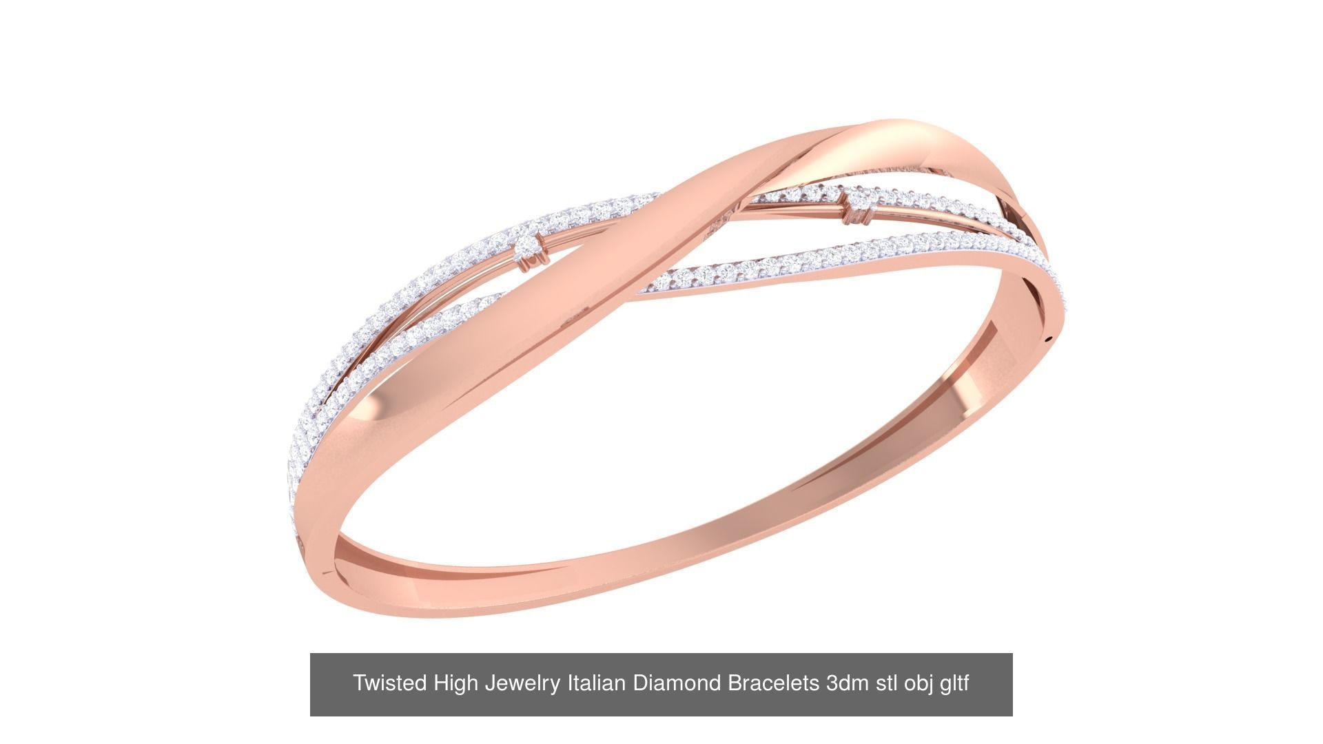 128 High Jewelry Italian Diamond Bracelets 3dm stl 3D Model Collection_95