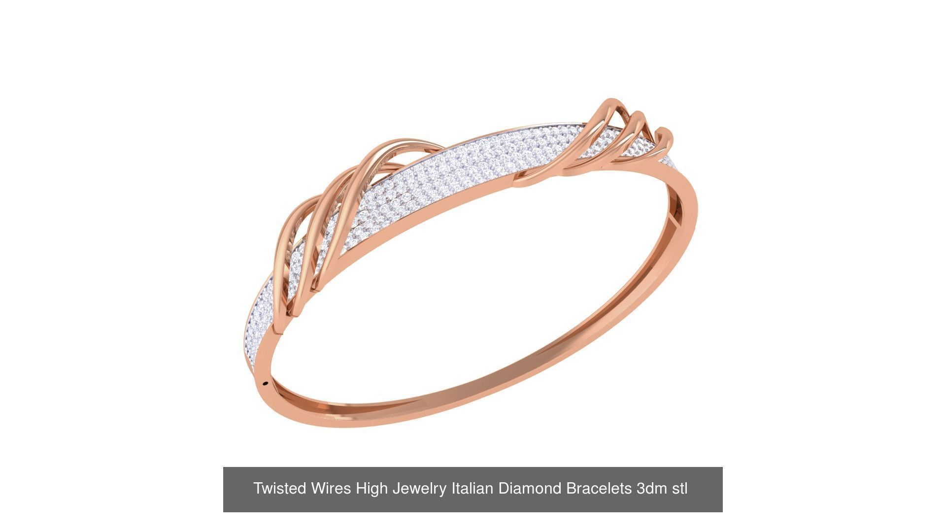 128 High Jewelry Italian Diamond Bracelets 3dm stl 3D Model Collection_85