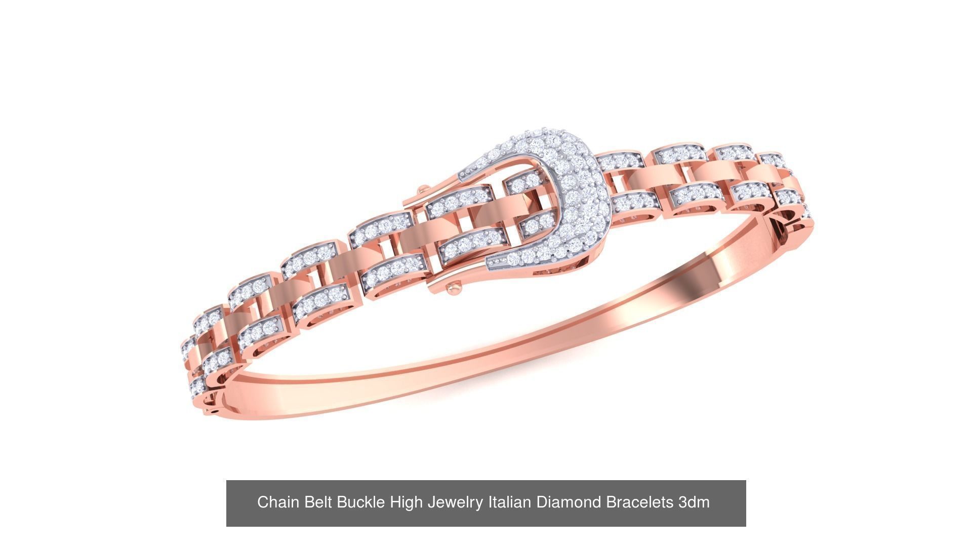 128 High Jewelry Italian Diamond Bracelets 3dm stl 3D Model Collection_104