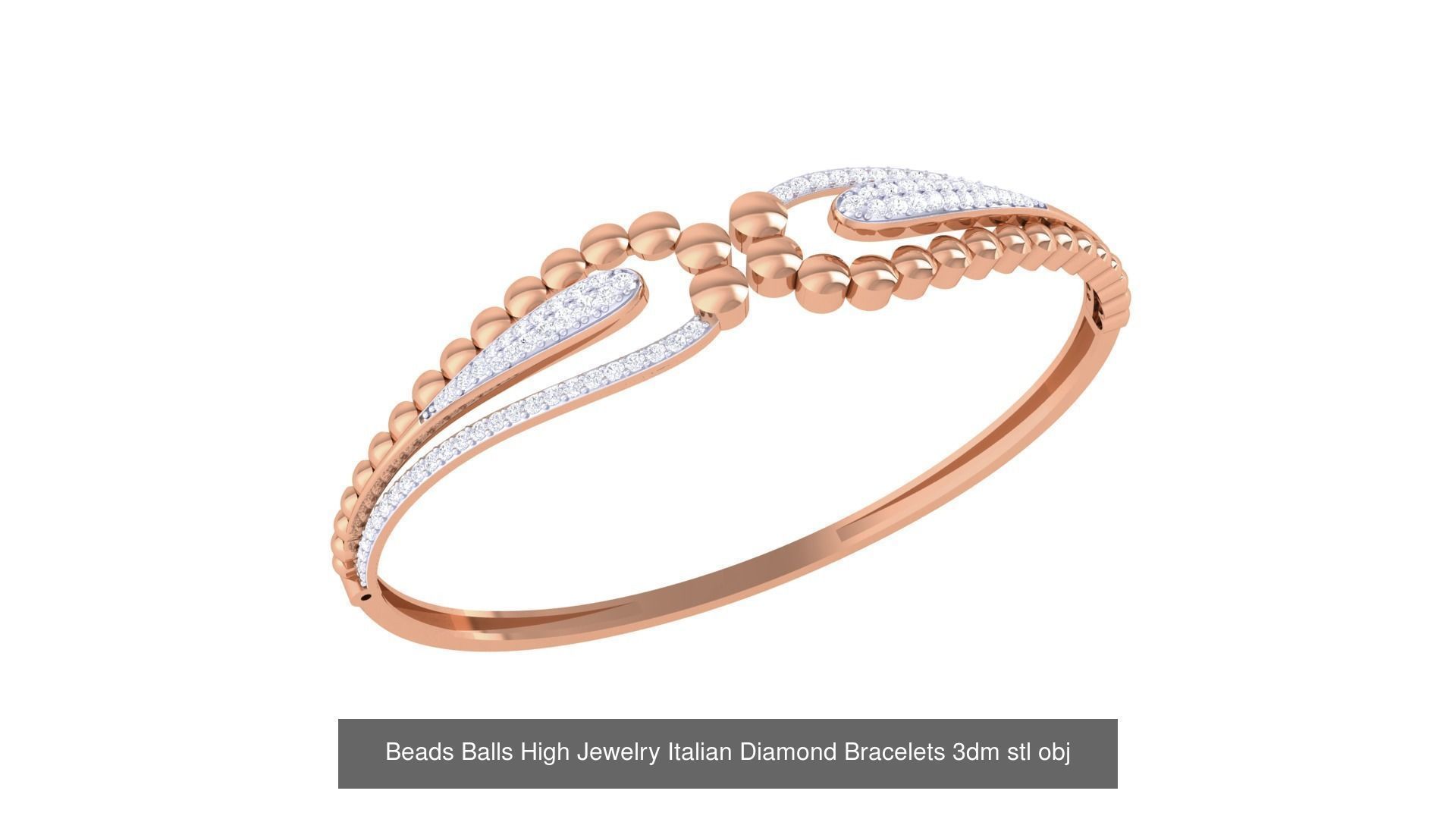 128 High Jewelry Italian Diamond Bracelets 3dm stl 3D Model Collection_84