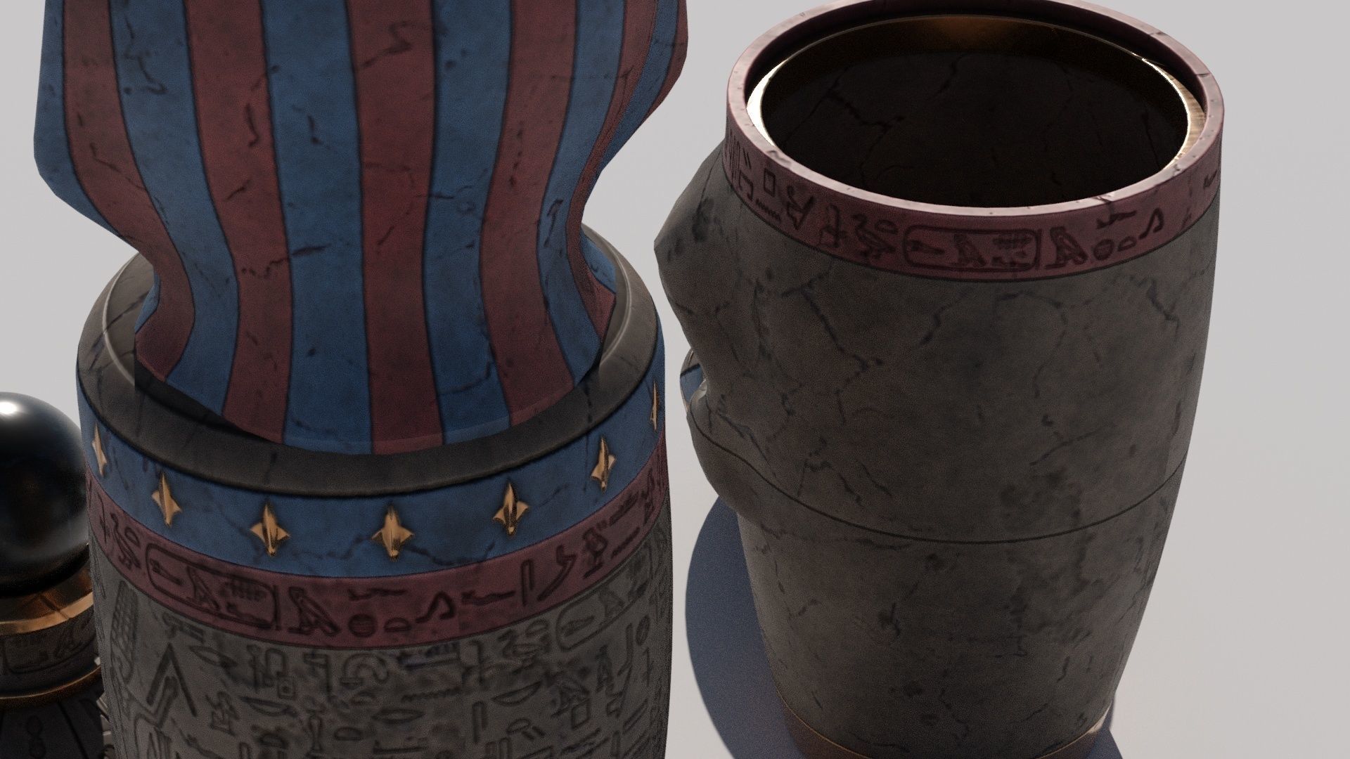 OB 02 Egyptian Necromancer Kit - 03 - Canopic Death Jar Low-poly 3D model_8