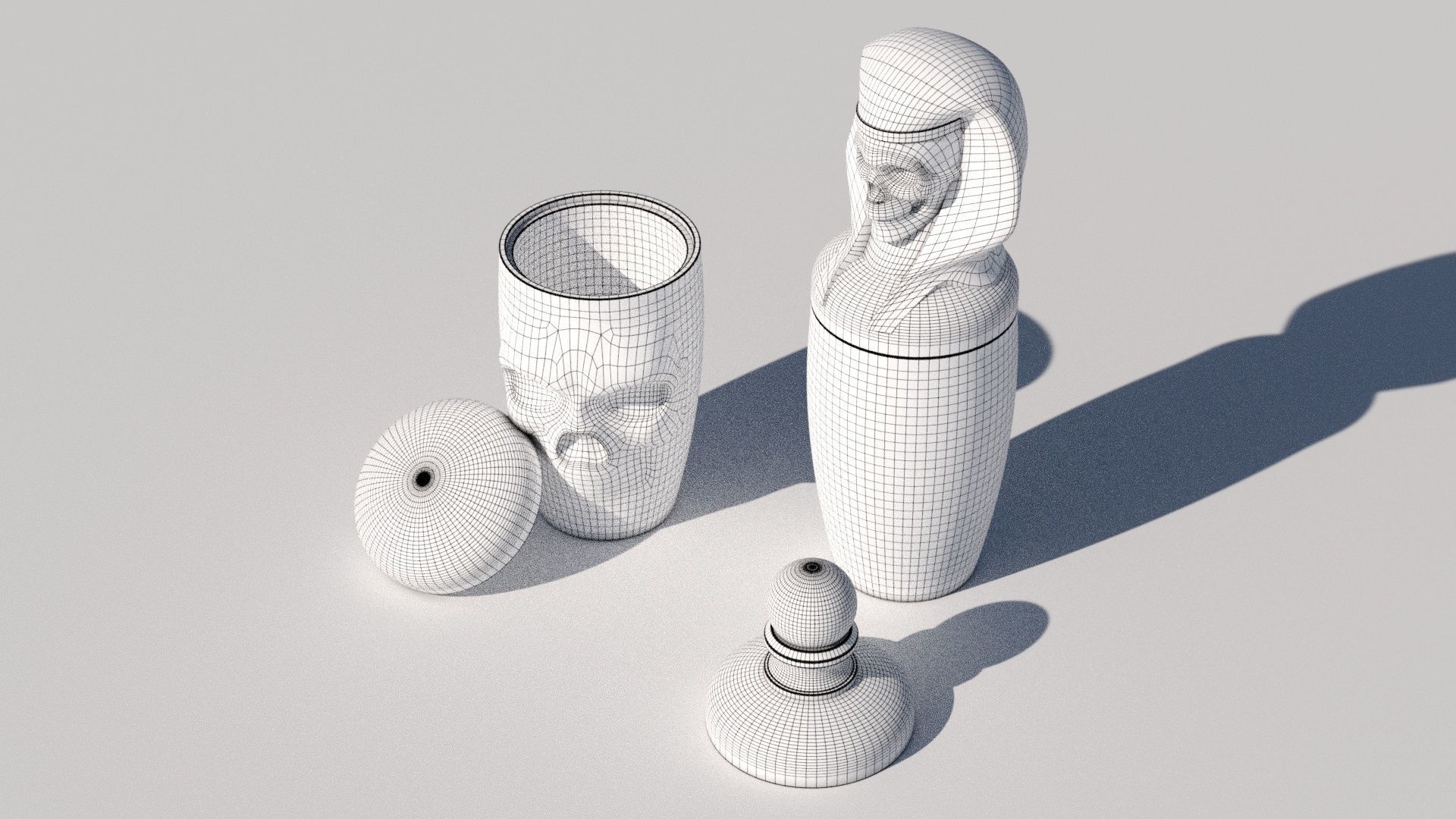 OB 02 Egyptian Necromancer Kit - 03 - Canopic Death Jar Low-poly 3D model_11