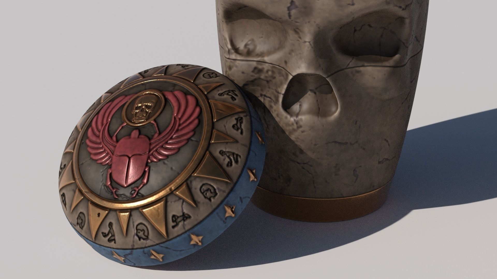 OB 02 Egyptian Necromancer Kit - 03 - Canopic Death Jar Low-poly 3D model_6