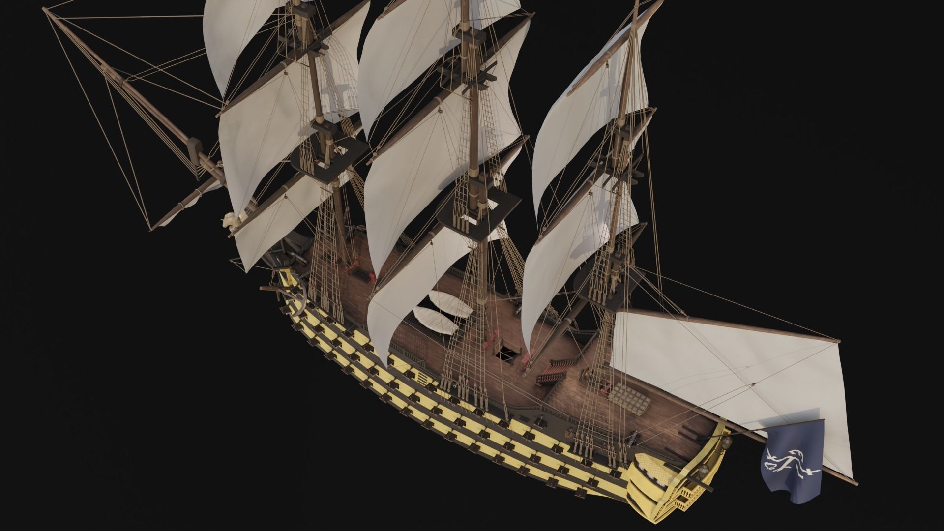 HMS Endeavour 3D model_2