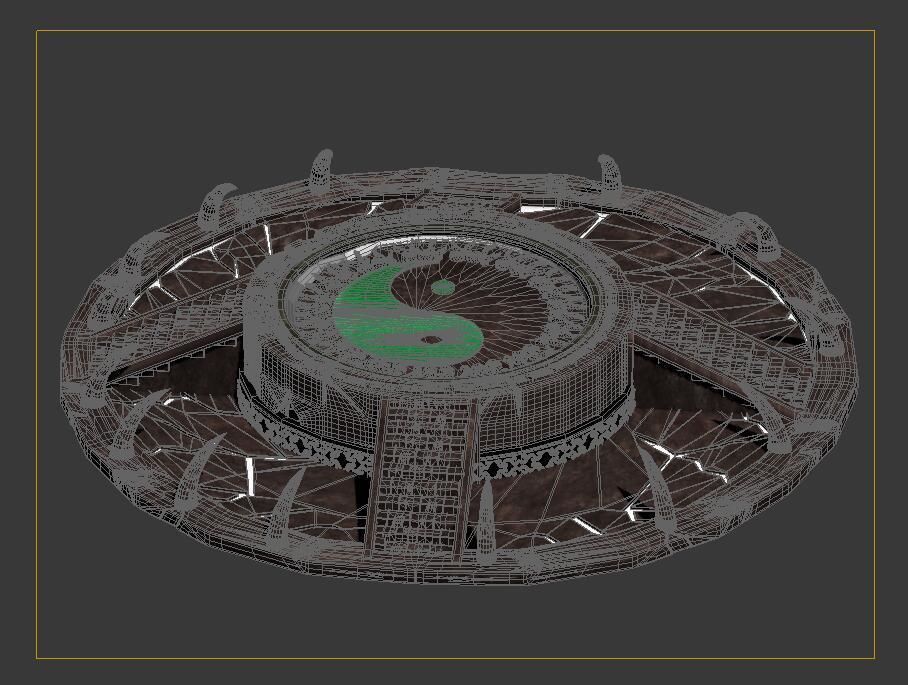 Tai Chi altar respawn Dragons platform shrine stairs 3D model CGTrader