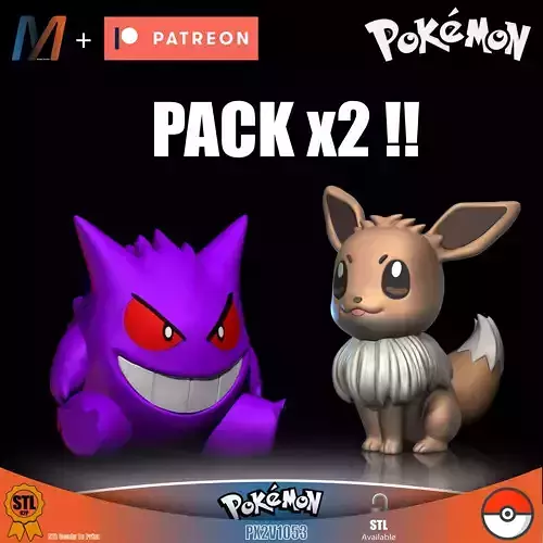 PX2V1053 - POKEMON EVEE y POKEMON GENGAR