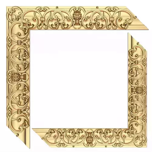 Corner Carved Plaster Molding Decoration 016 Low-poly 3D model