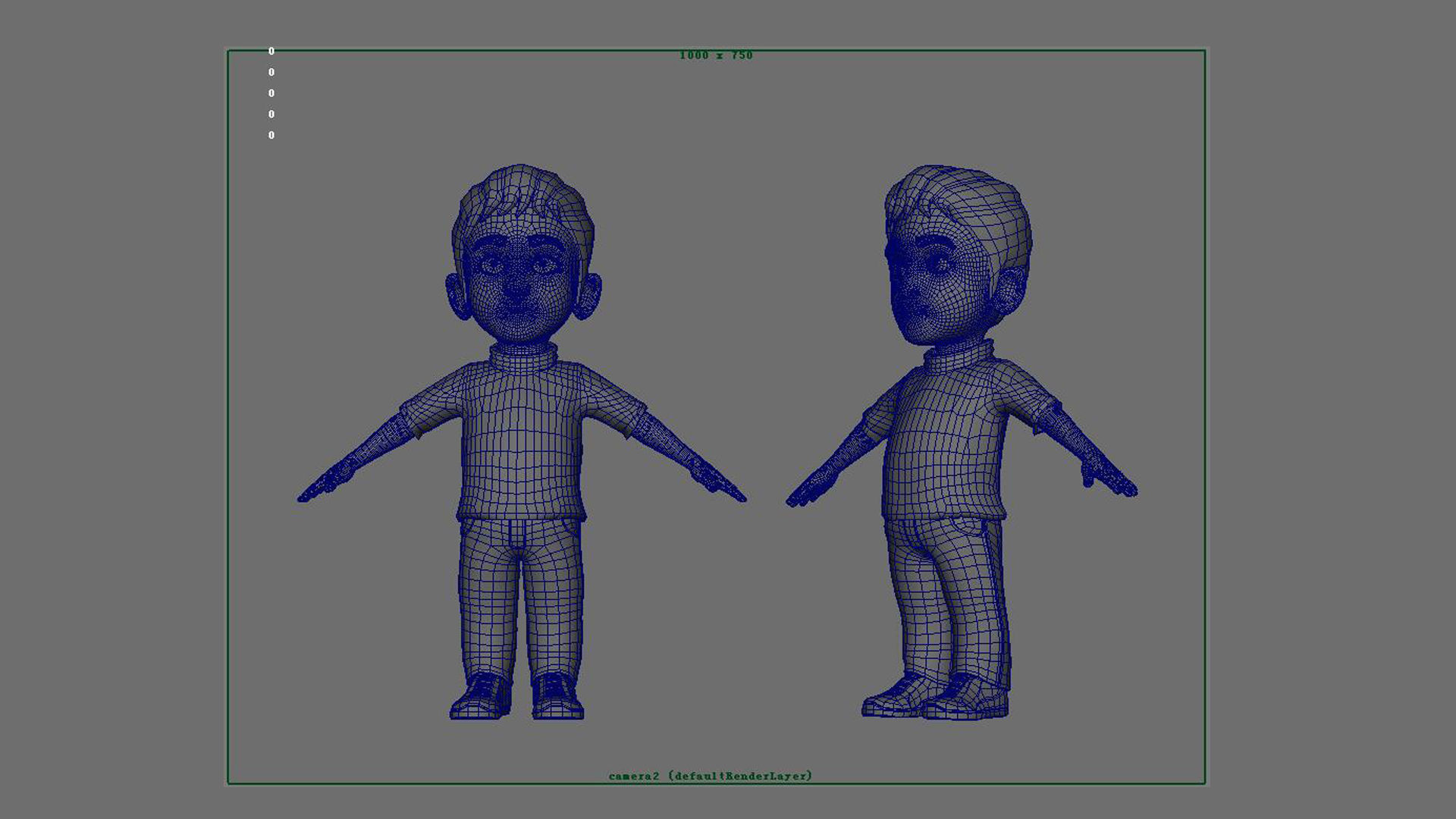 Animated characters students  passersby  Little Boy 3D model_5