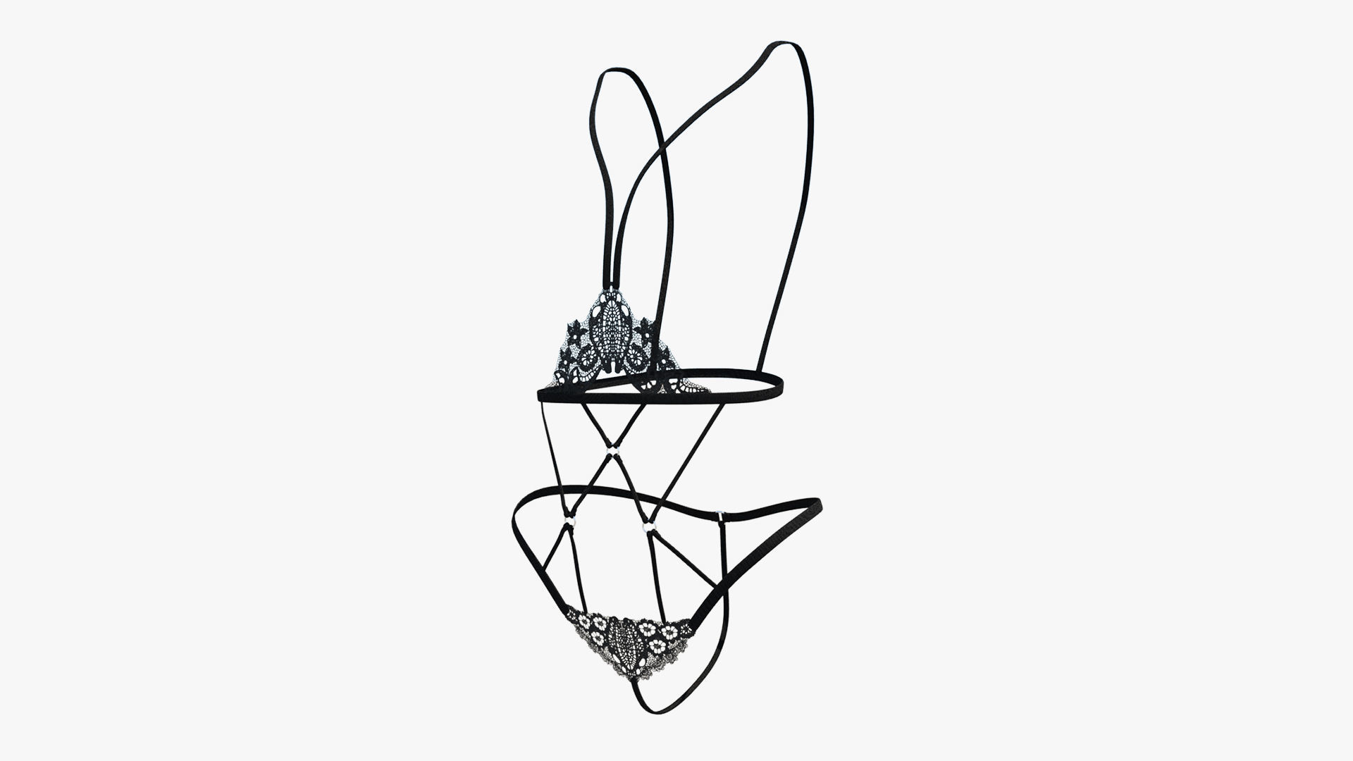 Sexy Lingerie SS32 Low-poly 3D model_4