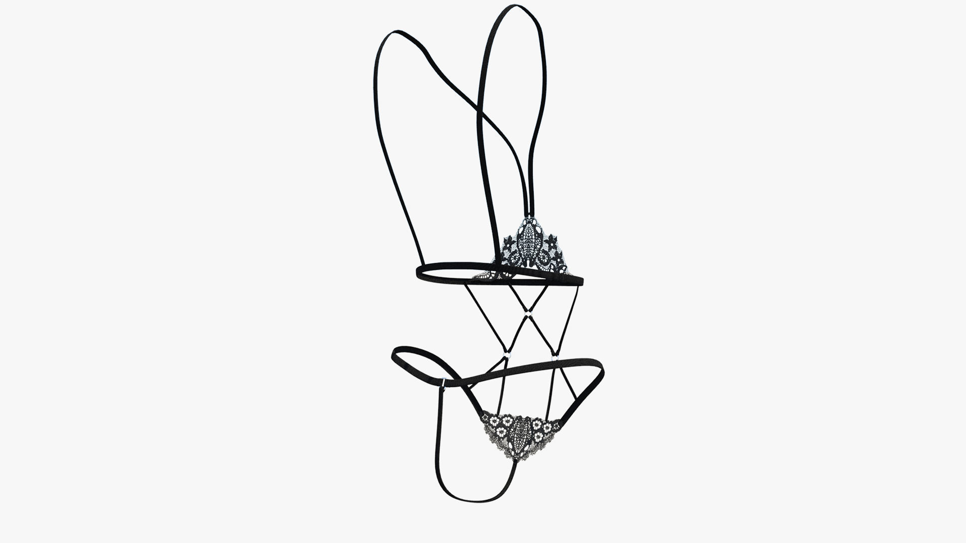 Sexy Lingerie SS32 Low-poly 3D model_3
