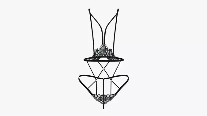 Sexy Lingerie SS32 Low-poly 3D model